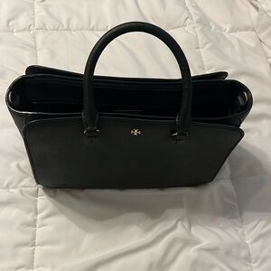 Black Leather Tory Burch purse